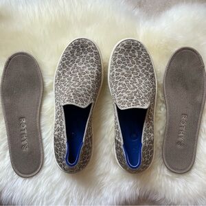Rothy's The Original Slip On Sneakers in Cheetah Pebble Spot W6